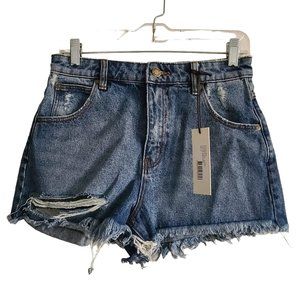 ROLLA'S Dusters High Rise Slim Old Rip Destroyed Jean Shorts 12512 Size 27 NEW